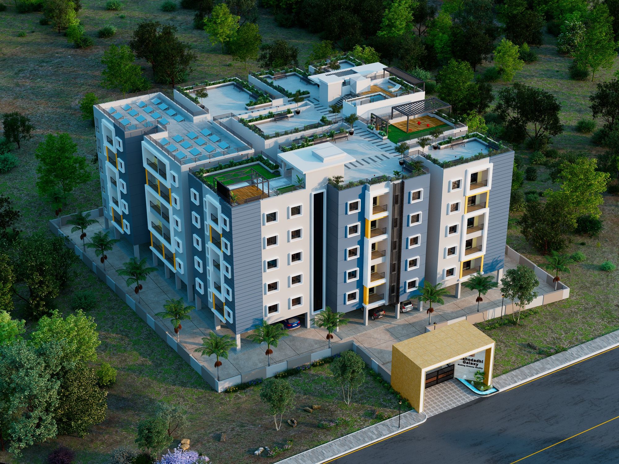 Mahodadhi Homes aerial view